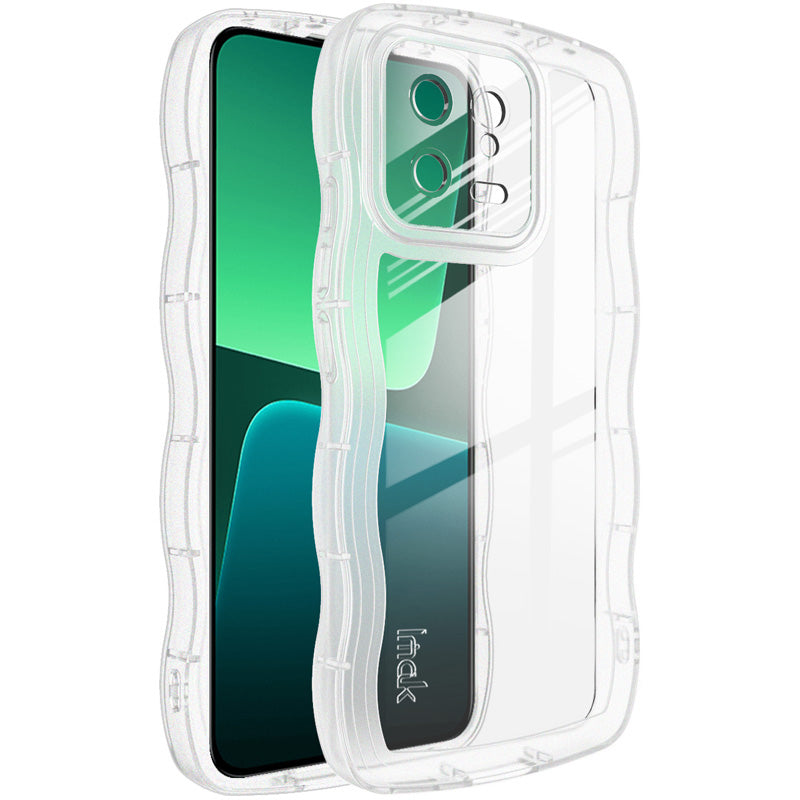 IMAK UX-8 Series For Xiaomi 13 5G Soft TPU Clear Phone Case Lightweight Drop-proof Back Cover with Wavy Shape Edge IMAK UX-8 Series For Xiaomi 13 5G Soft TPU Clear Phone Case Lightweight Drop-proof Back Cover with Wavy Shape Edge